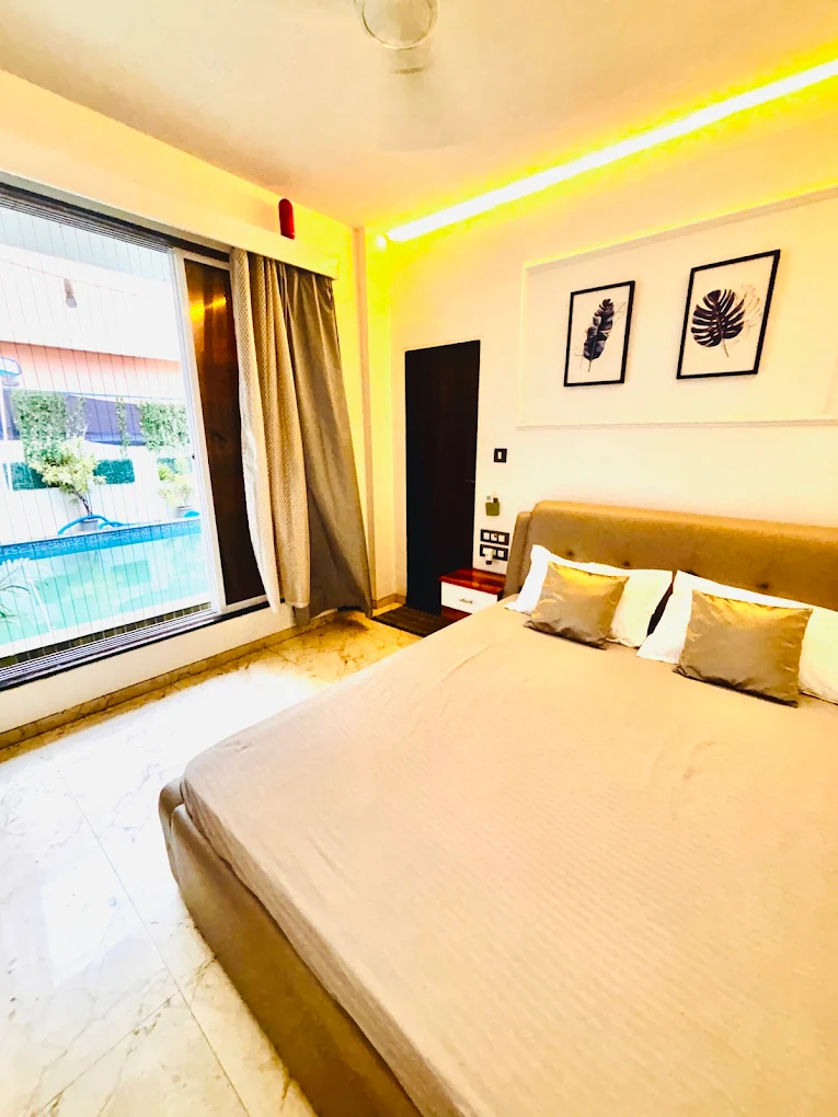 Air-conditioned bedroom suite inside the villa